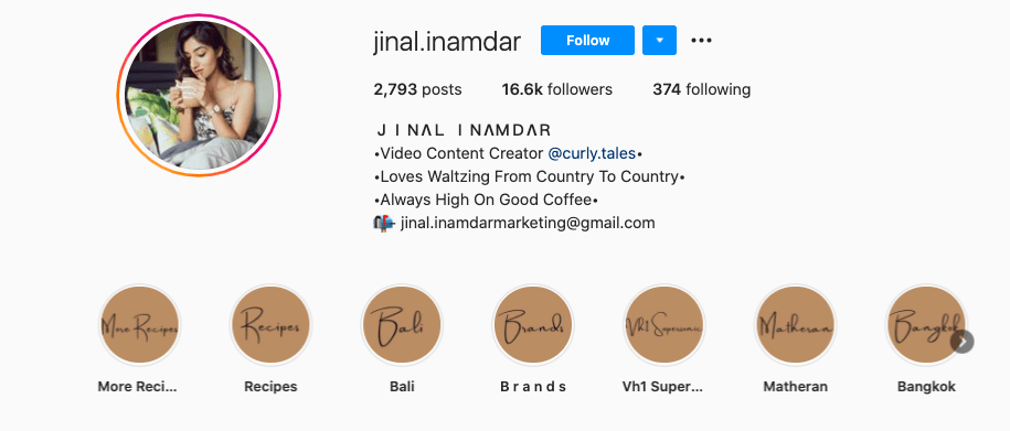 social media influencer jinal inamdar